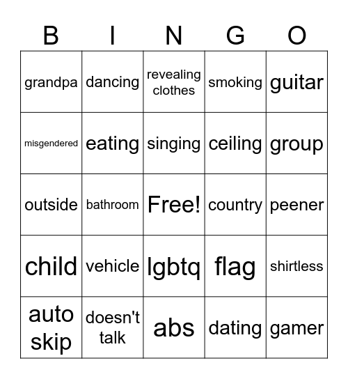 monkey Bingo Card