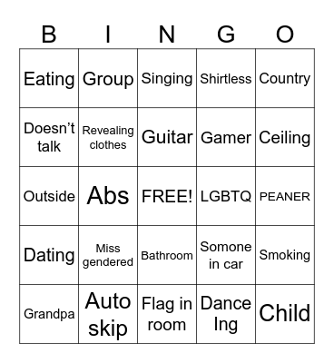 Monkey bingo Card