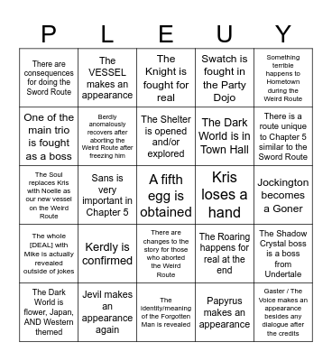 Del-Ta-Rune Chapter 5 Bingo Kaard 2 Bingo Card