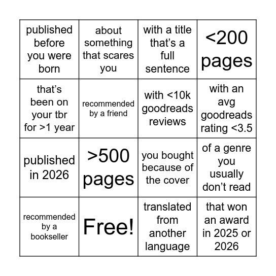 Offbeat Summer Reading Challenge: Read a Book… Bingo Card
