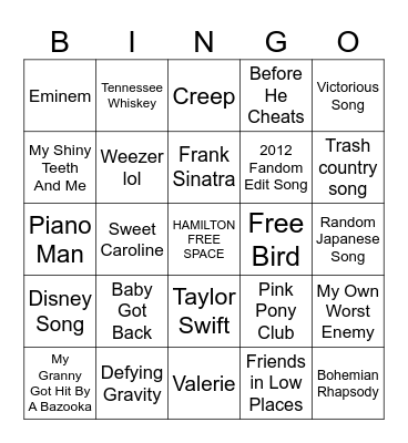 MINGO (Mom's Bar) Bingo Card