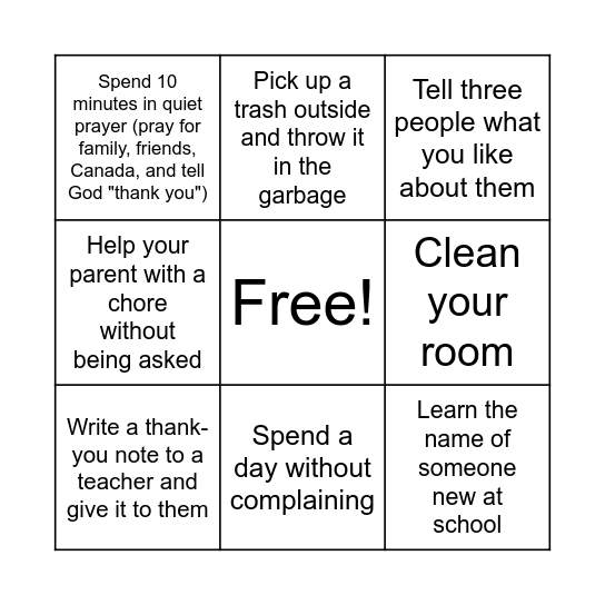 Love of Jesus BINGO! Bingo Card