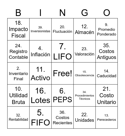 💗 Bingo Card