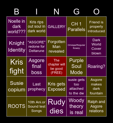 CHAPTER 5 BINGO Card