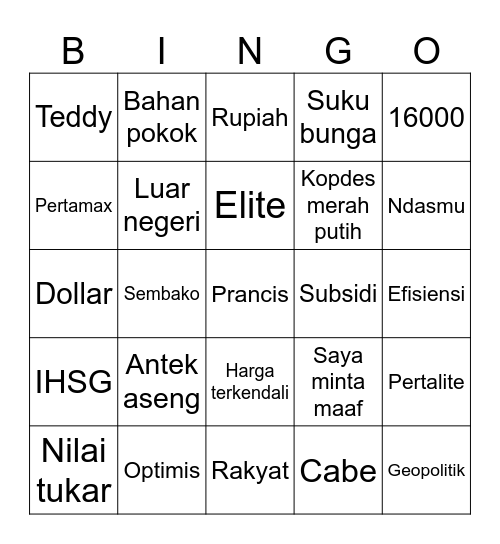 Bingo Card