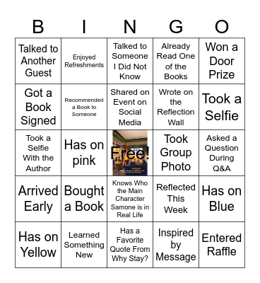 Book Launch BINGO Card
