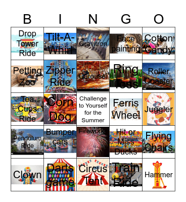 WIP Summer Carnival BINGO Card