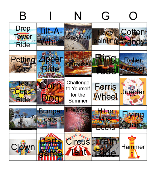 WIP Summer Carnival BINGO Card