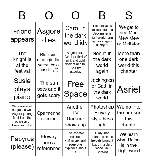 Chapter 5 bingo Card