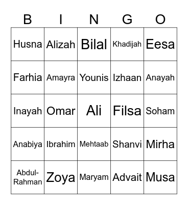 Picnic Bingo! Bingo Card