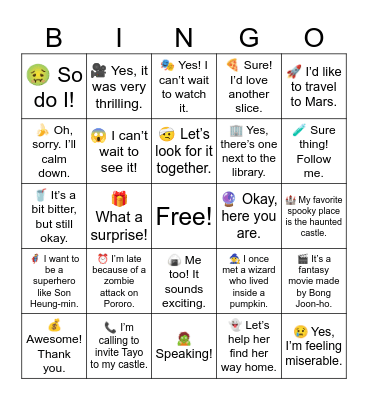 B16 Review Answers Bingo Card