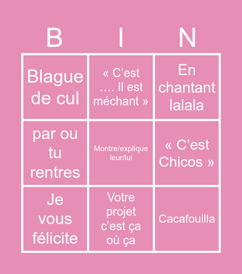 RENDU FINAL Bingo Card