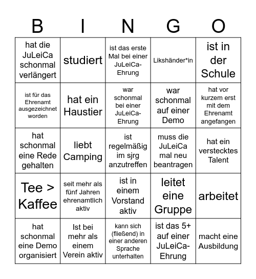 bingö Bingo Card