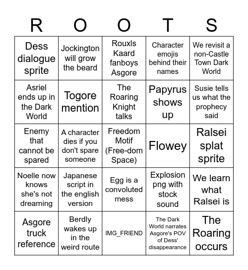 Chapter 5 Bingo Card