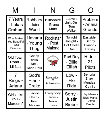 Class of 2022!! Bingo Card