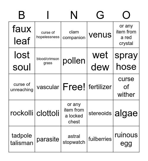 forebolomd item rar Bingo Card