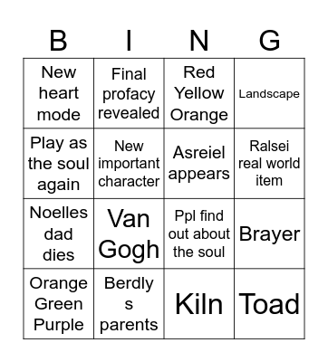ART Bingo Card