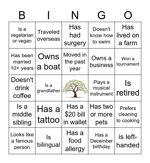 Ellis Family Reunion Bingo Card
