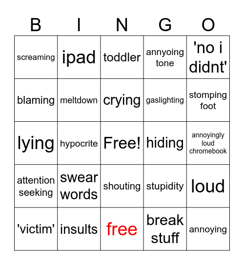 Hamde bingo Card