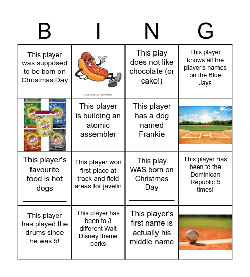 Ajax Spartans Team BINGO Card