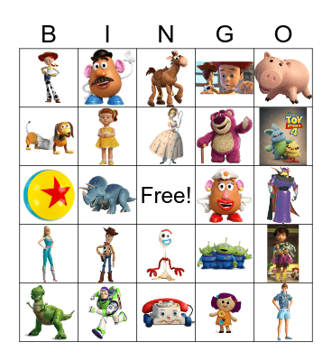 Toy Story Bingo Card