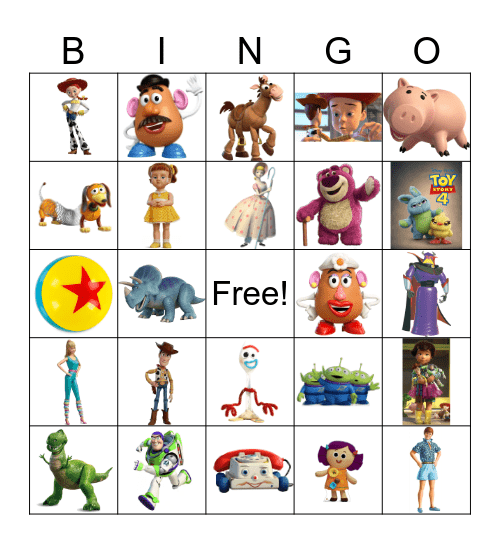Toy Story Bingo Card