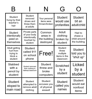 "That was not on my Bingo Card" Bingo Card