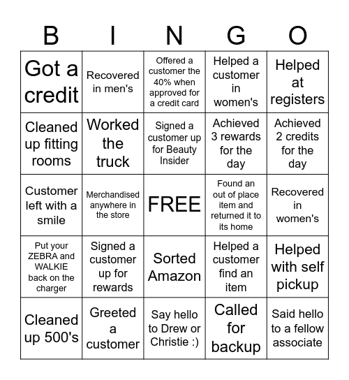 July Bingo Contest! Bingo Card