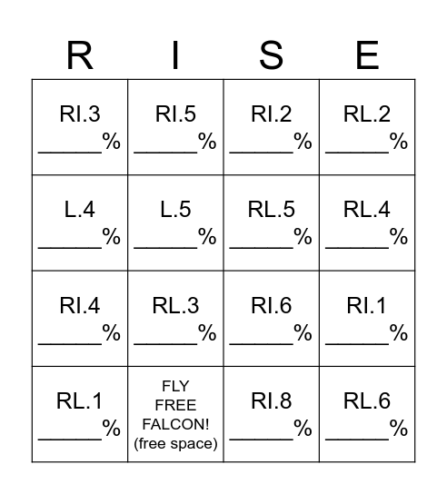FALCON ENGII DATA BOARD Bingo Card