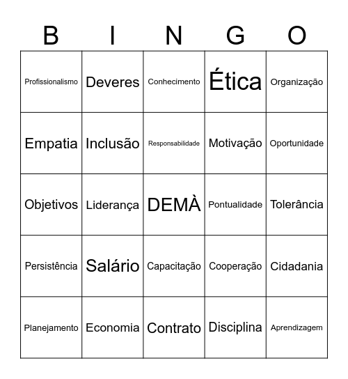 BINGO RENAPSI Bingo Card