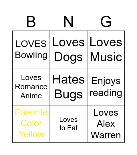 Bingo Card