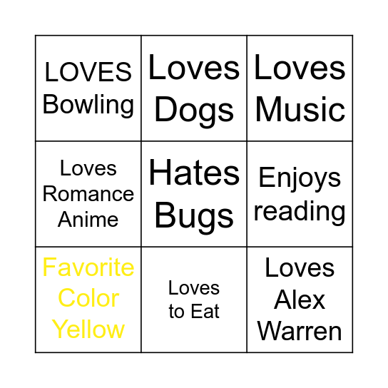 BINGO Card