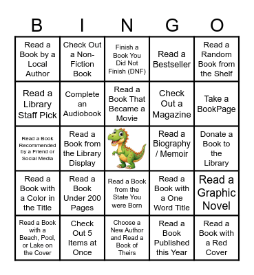 Adult Summer Reading BINGO Card