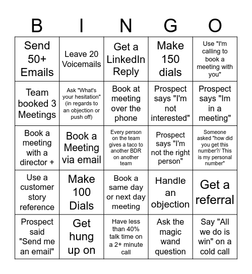 Responsive BDR Bingo Card