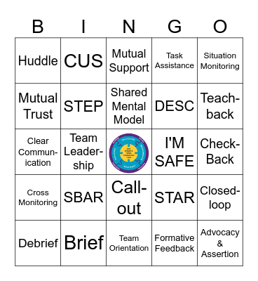 2026 TeamSTEPPS 3.0 Tools Bingo Card