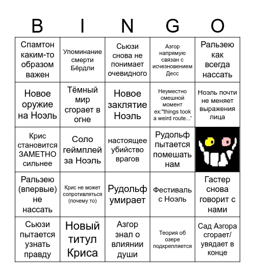 Weird route ch.5 Bingo Card