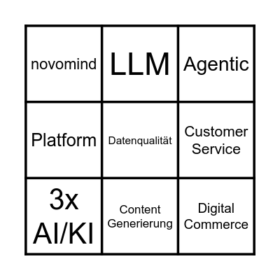 PROKOM / novomind QUIZ Bingo Card