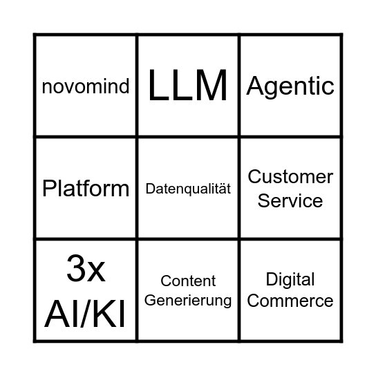 PROKOM / novomind QUIZ Bingo Card
