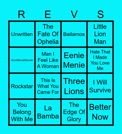Banging Bangers no (Round 1) Bingo Card