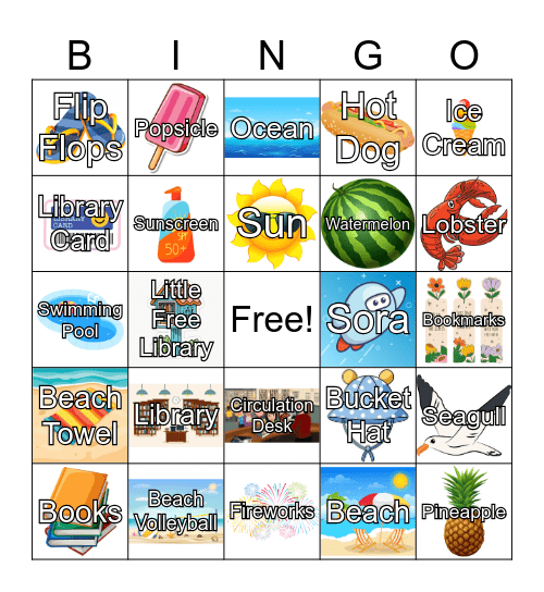 Summer Library Bingo! Bingo Card