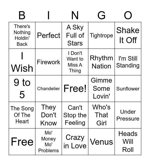 Animated Movies Bingo Card