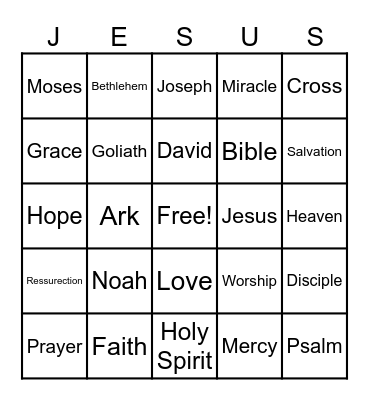 CHRISTIAN BINGO Card