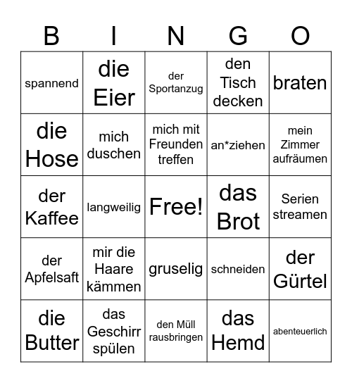 D2 Final Exam Practice Words Bingo Card