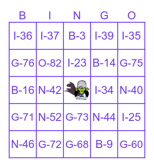 Bingo da Torcida Bingo Card