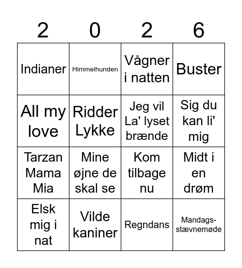 VH's sommerfest Bingo Card