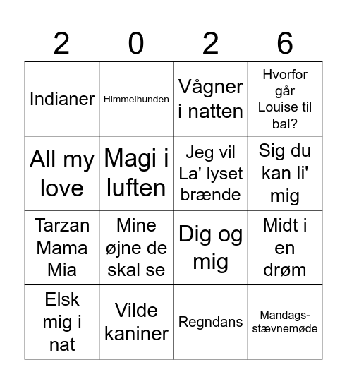 VH's sommerfest Bingo Card