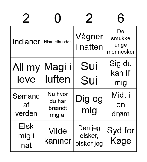 VH's sommerfest Bingo Card