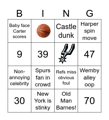 2026 Finals- Game Four- Go Spurs Go! Bingo Card