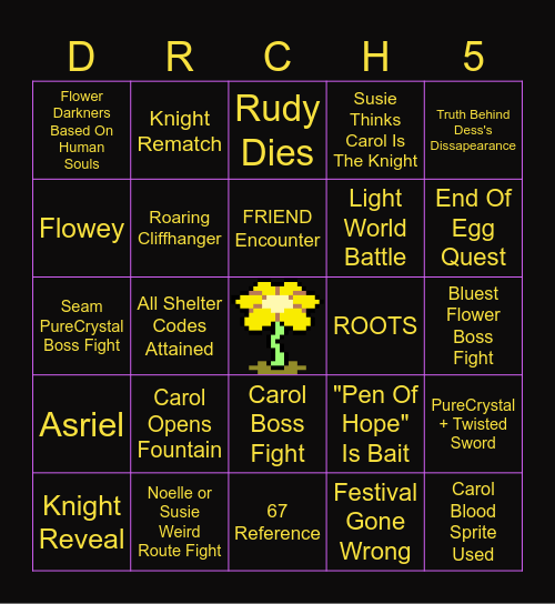DELTARUNE Bingo Card