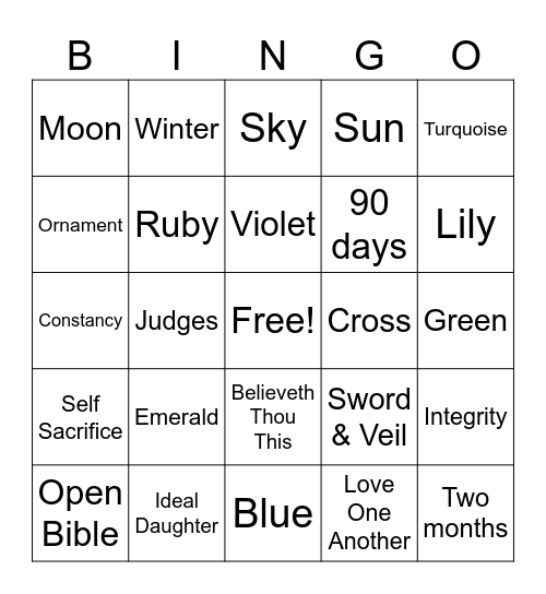 ADAH Bingo Card